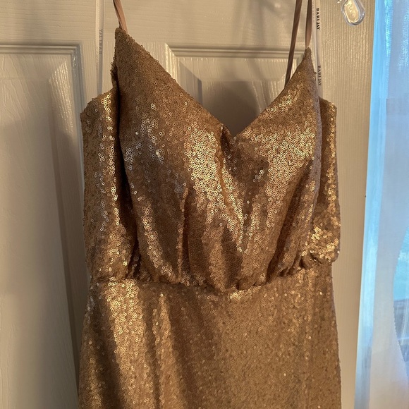 GOLD SEQUIN BARI JAY GOWN - Picture 11 of 16